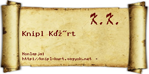 Knipl Kürt névjegykártya